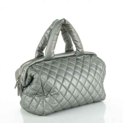 Chanel Nylon Coco Cocoon Bowler Silver 3 of 8