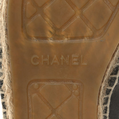 Chanel Canvas Grosgrain CC Espadrilles 40 Grey 8 of 9