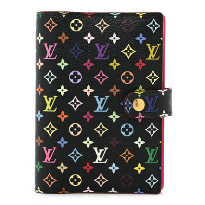 Louis Vuitton Monogram Multicolor Small Ring Agenda Cover Black Grenade 1 of 10