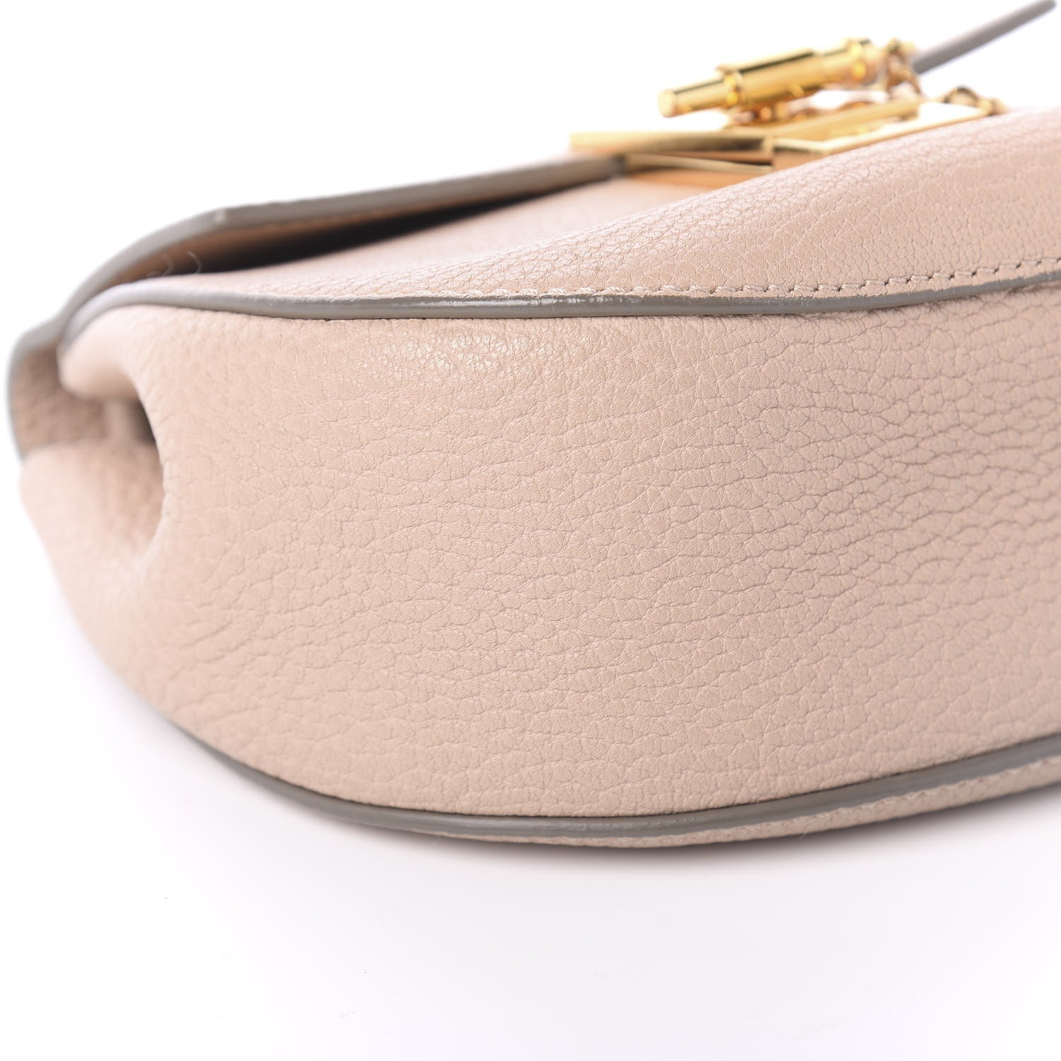 Chloe Grained Lambskin Mini Drew Shoulder Bag Cement Pink 8 of 10