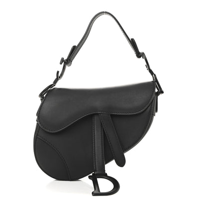 Christian Dior Ultra Matte Calfskin Mini Saddle Bag Black 1 of 10
