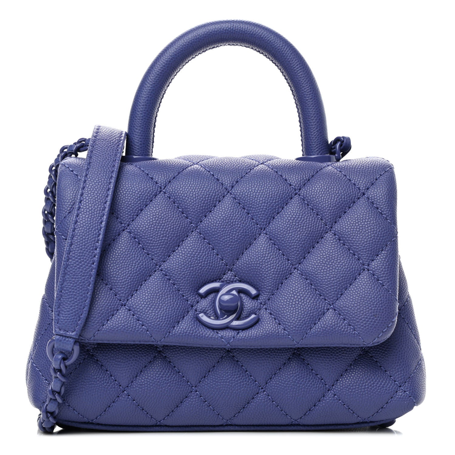 Chanel Caviar Quilted Incognito Extra Mini Coco Handle Flap Blue 1 of 4