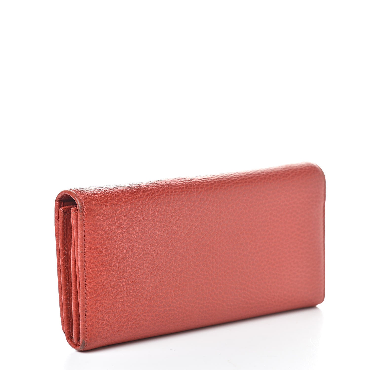 Gucci Pebbled Calfskin Continental Wallet Red 3 of 16