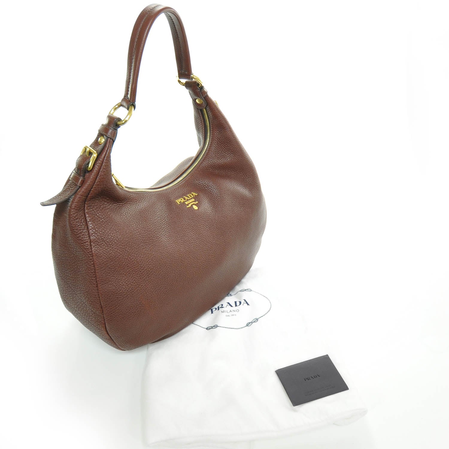 Prada Vitello Daino Hobo Amaranto 7 of 10