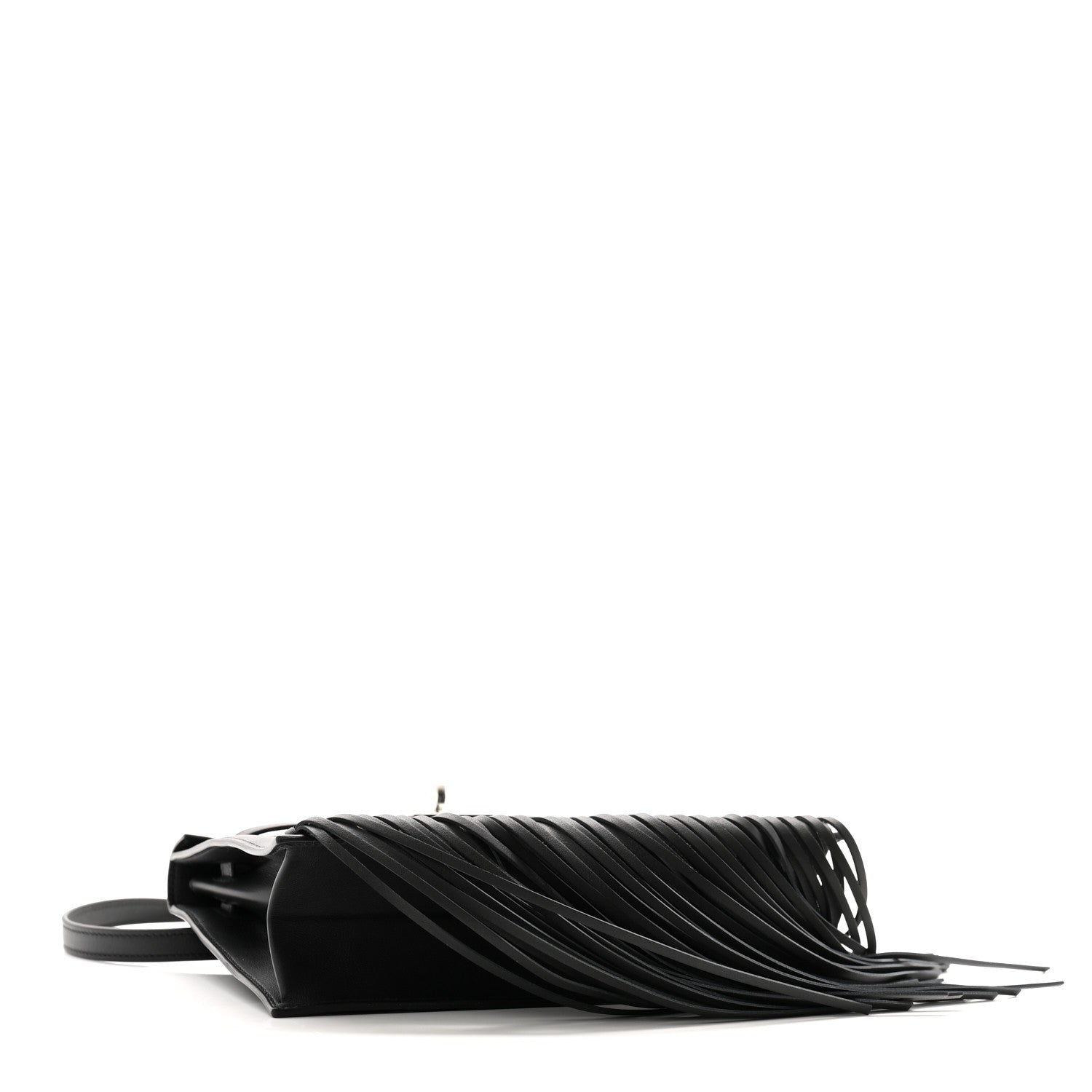 Hermes Swift Kelly Danse Anate Fringed Belt Bag Black 4 of 11