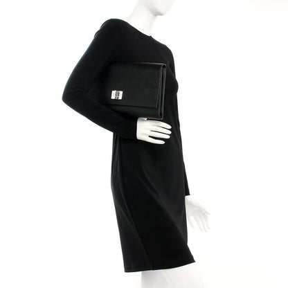 Prada Saffiano Lux Flap Clutch Nero Black 2 of 6