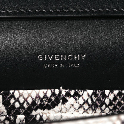 Givenchy Calfskin Snake Embossed Small 4G Chain Bag Black White 8 of 8