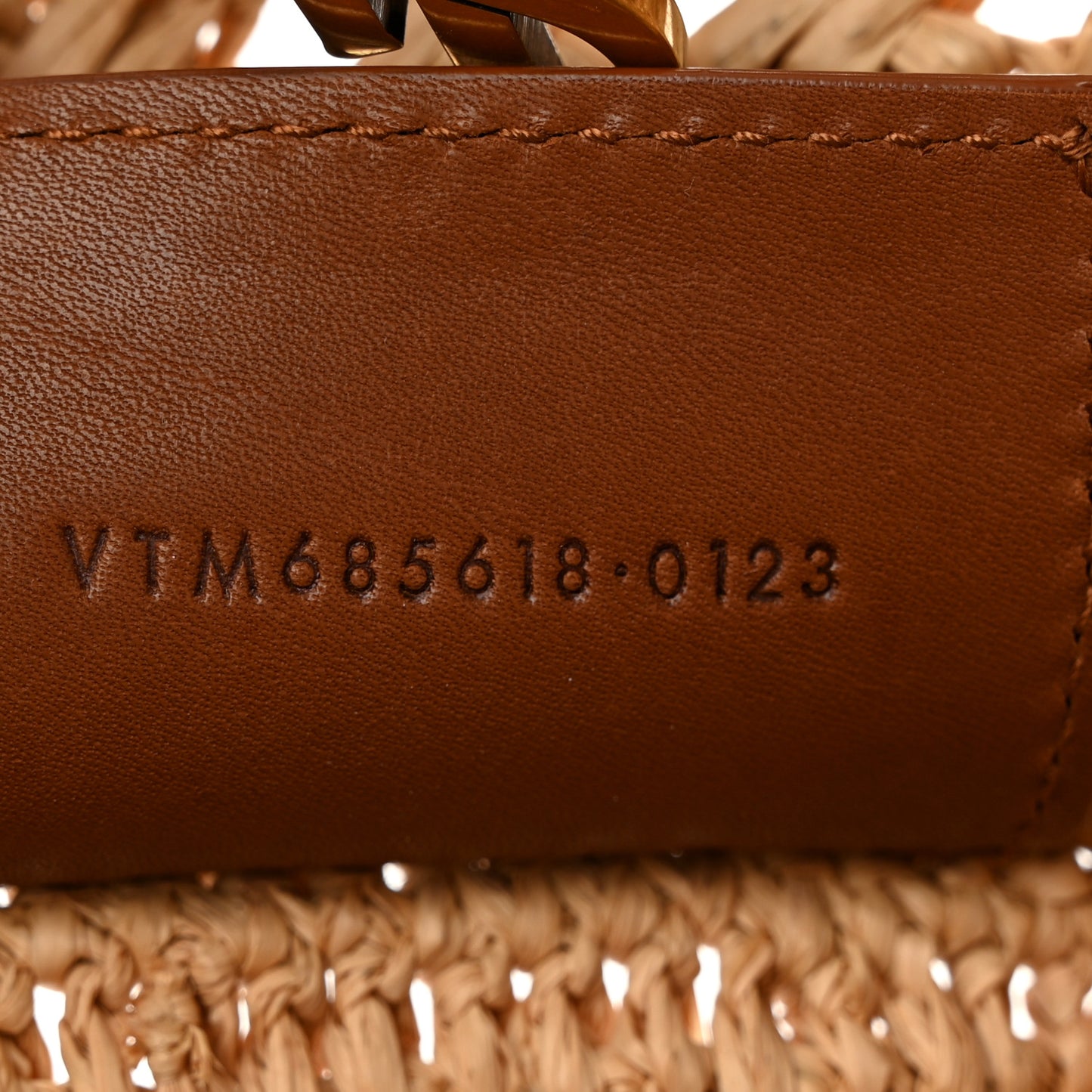 Raffia Calfskin Small Panier Tote Naturel