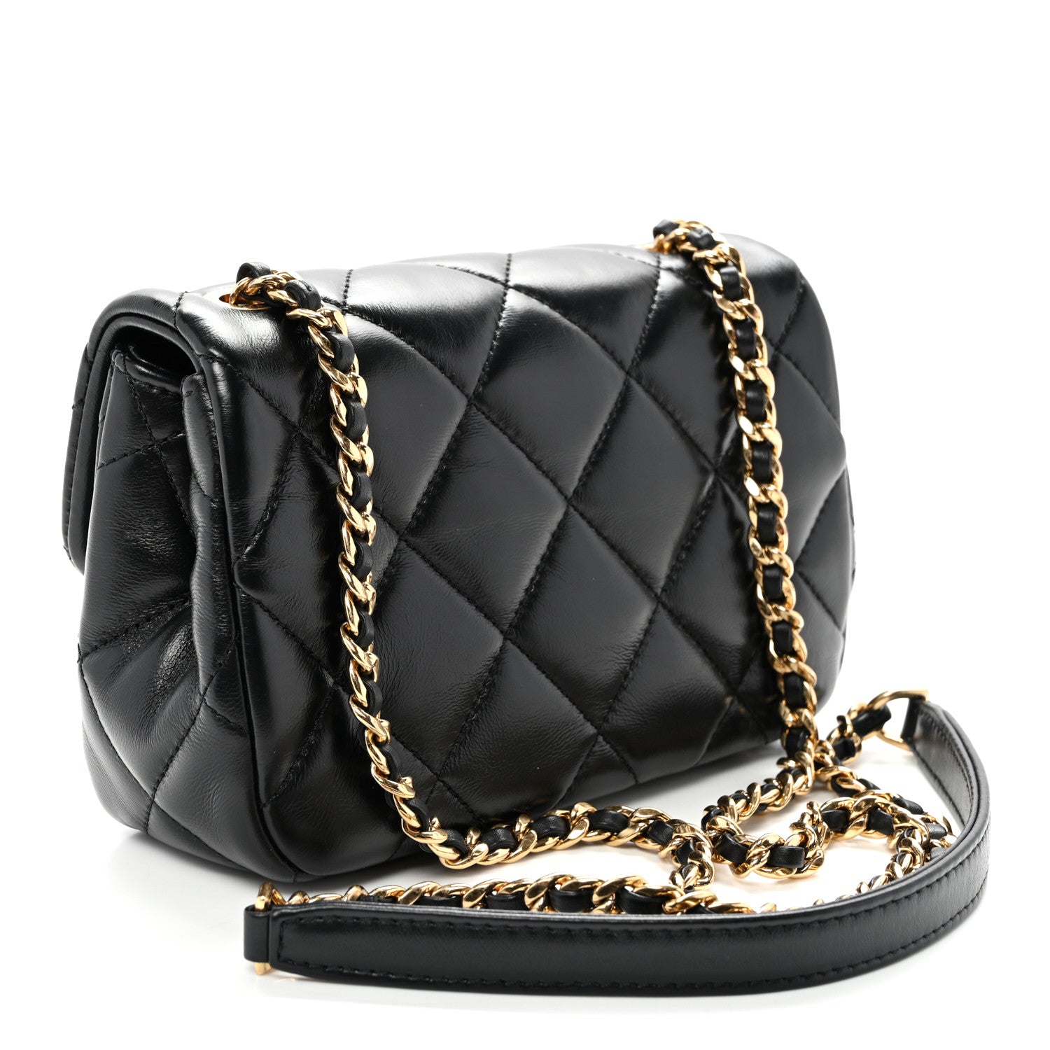 Chanel Lambskin Quilted Mini Flap Black 3 of 10