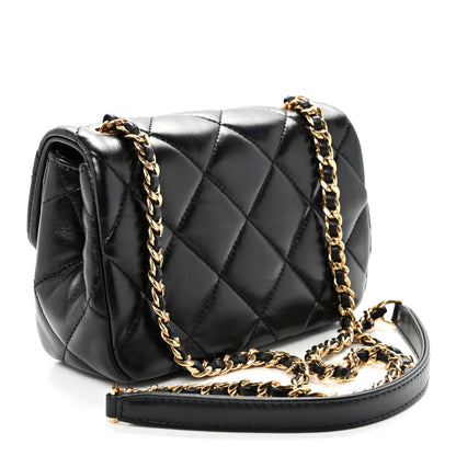 Chanel Lambskin Quilted Mini Flap Black 3 of 10