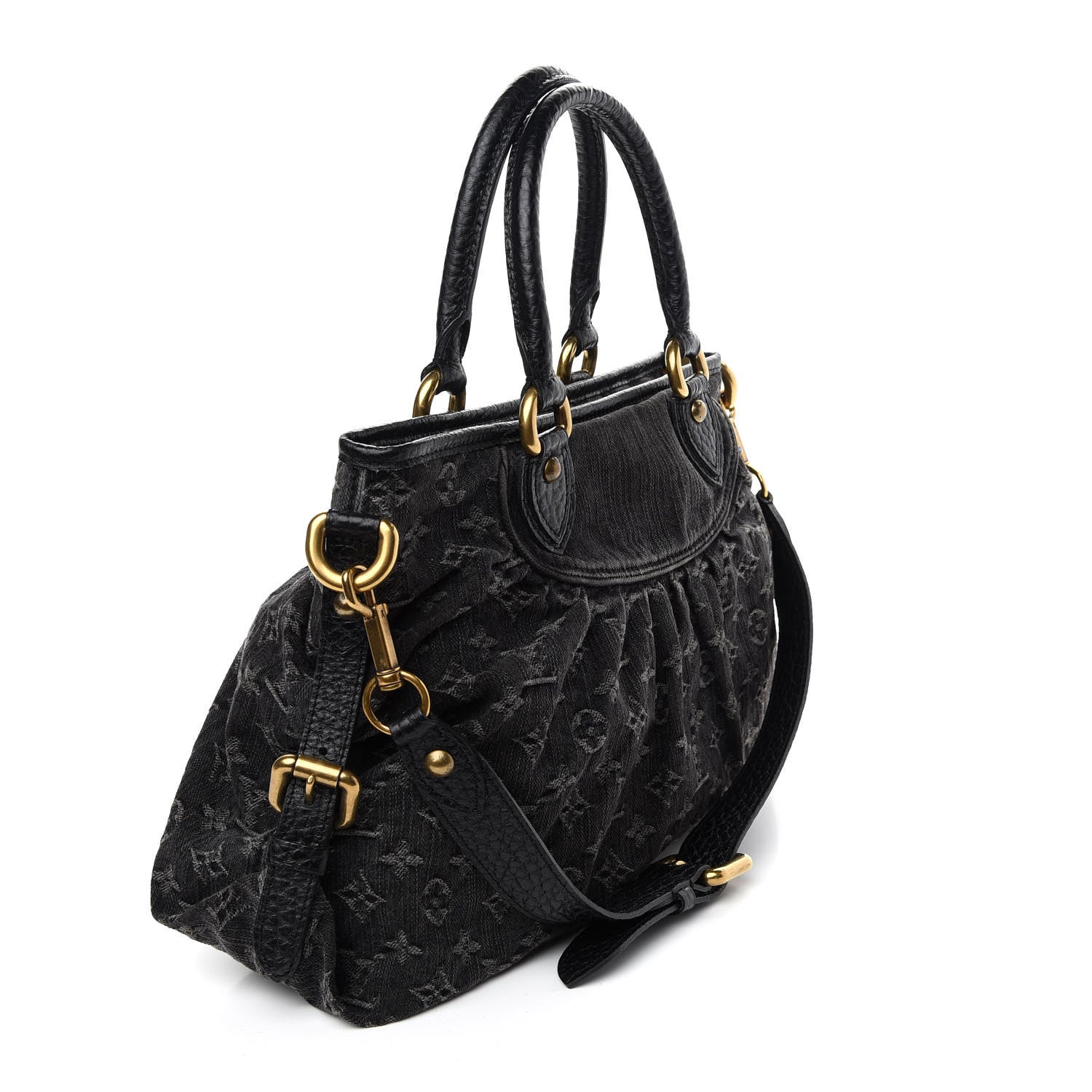 Louis Vuitton Denim Neo Cabby MM Black 3 of 9