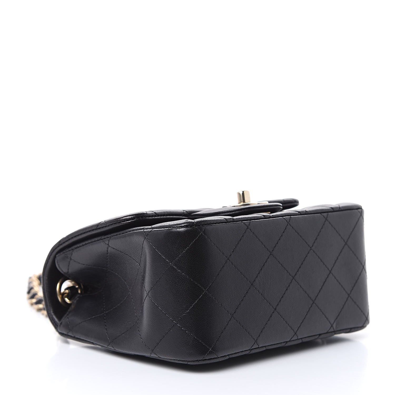 Chanel Lambskin Quilted Mini Square Flap Black 4 of 12