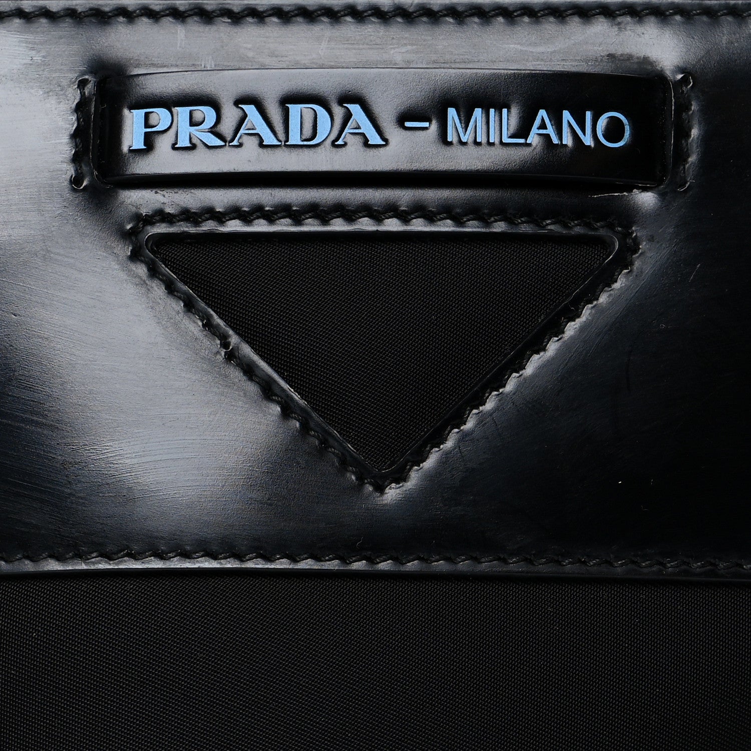 Prada Tessuto Spazzolato Ouverture Bucket Bag Black 7 of 9