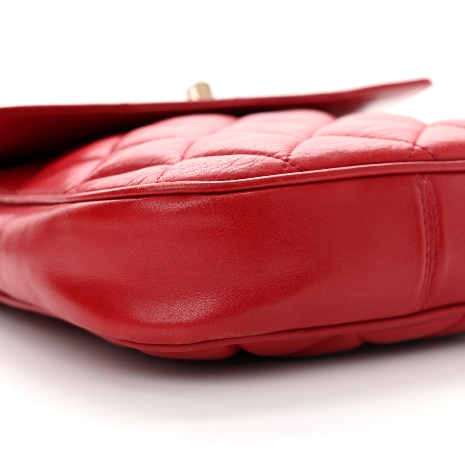 Chanel Lambskin Quilted Flap Crossbody Red 9 of 14