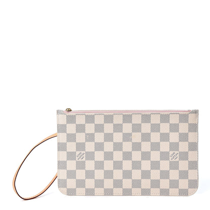 Louis Vuitton Damier Azur Neverfull MM GM Pochette Rose Ballerine 1 of 8