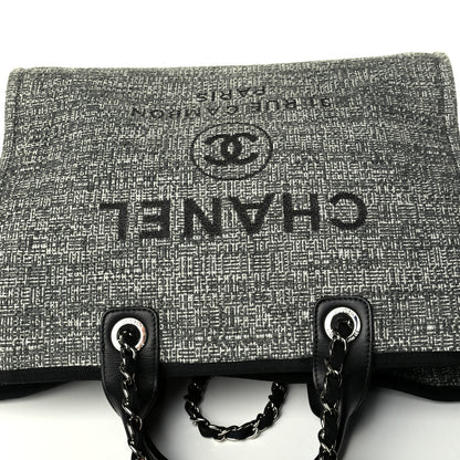 Chanel Tweed Medium Deauville Tote Charcoal 6 of 7