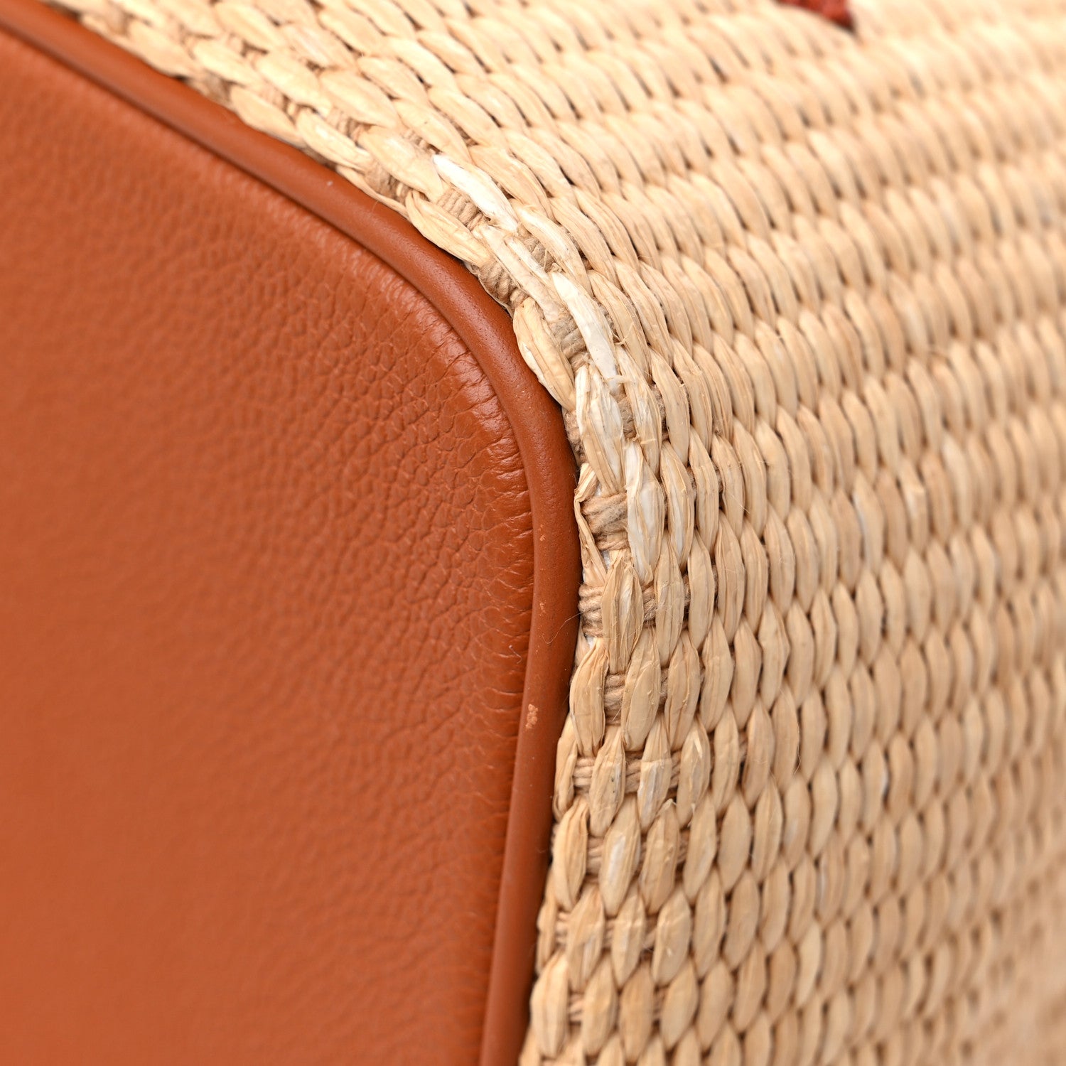 Louis Vuitton Raffia Calfskin Monogram Neonoe MM Tan 9 of 10