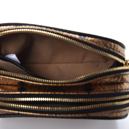 MCM Metallic Visetos Camera Crossbody Bag Gold 6 of 10