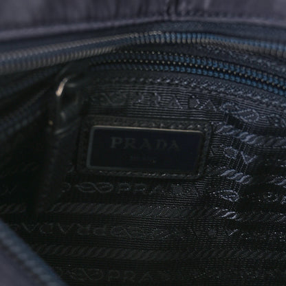 Prada Tessuto Nylon Saffiano Messenger Bag Blue 6 of 9