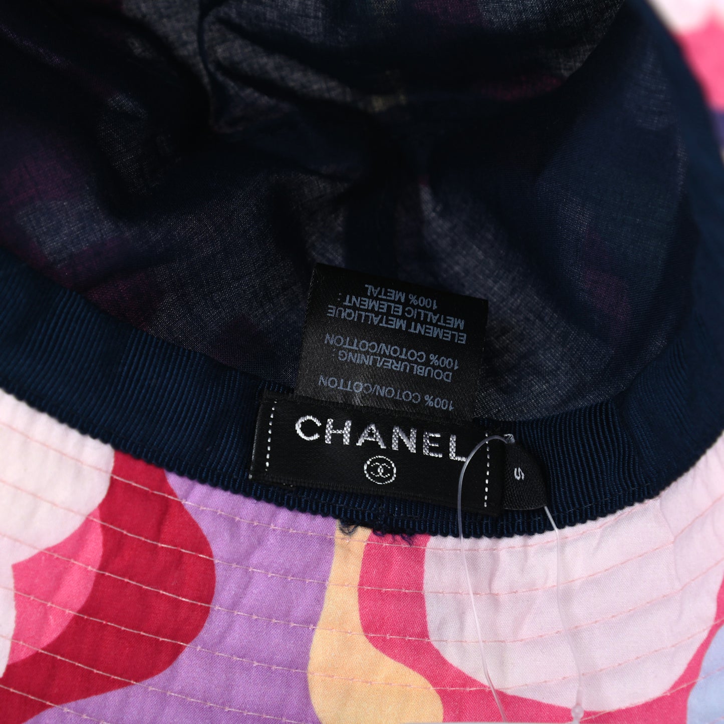 Cotton Camo Print Bucket Hat S Pink Green Yellow Purple