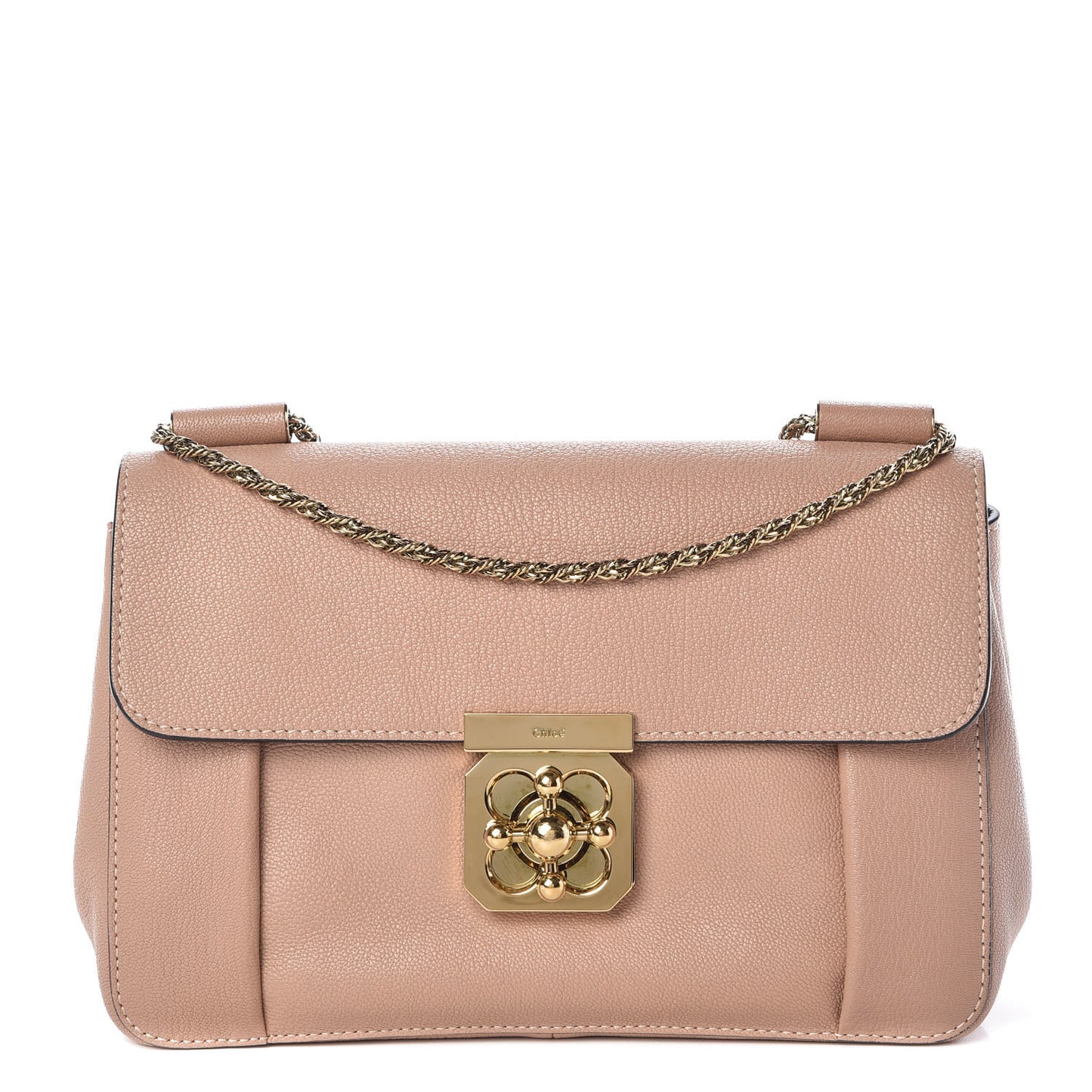 Goatskin Medium Elsie Shoulder Bag Biscotti Beige