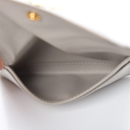 Prada Saffiano Metal Flap Card Holder Pomice 6 of 10