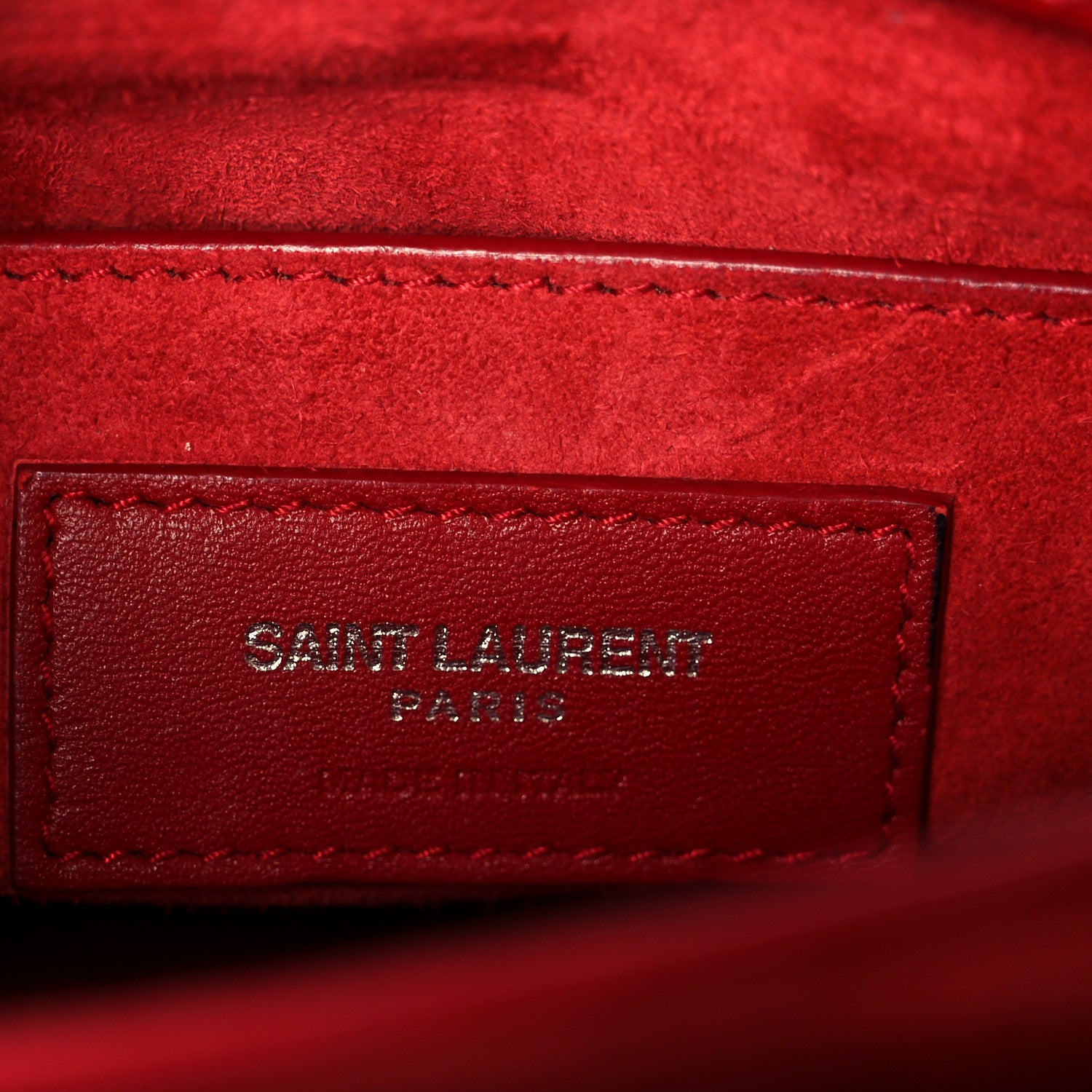 Saint Laurent Calfskin Medium Monogram Sunset Rouge Eros 7 of 11