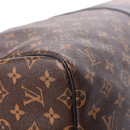 Louis Vuitton Monogram Macassar Keepall Bandouliere 55 9 of 12