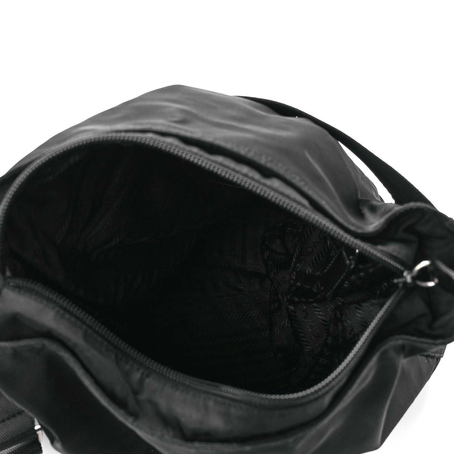 Prada Nylon Flat Messenger Bag Black 5 of 11