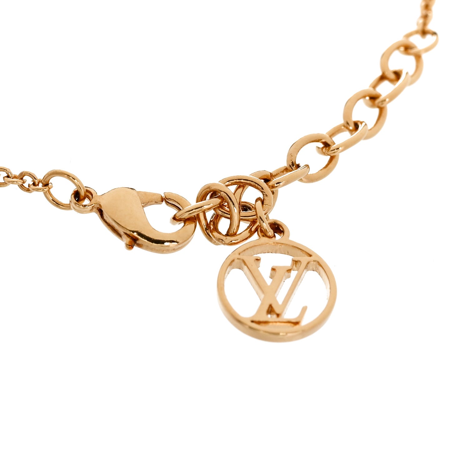 Metal Enamel LV Iconic Bracelet Gold Light Pink