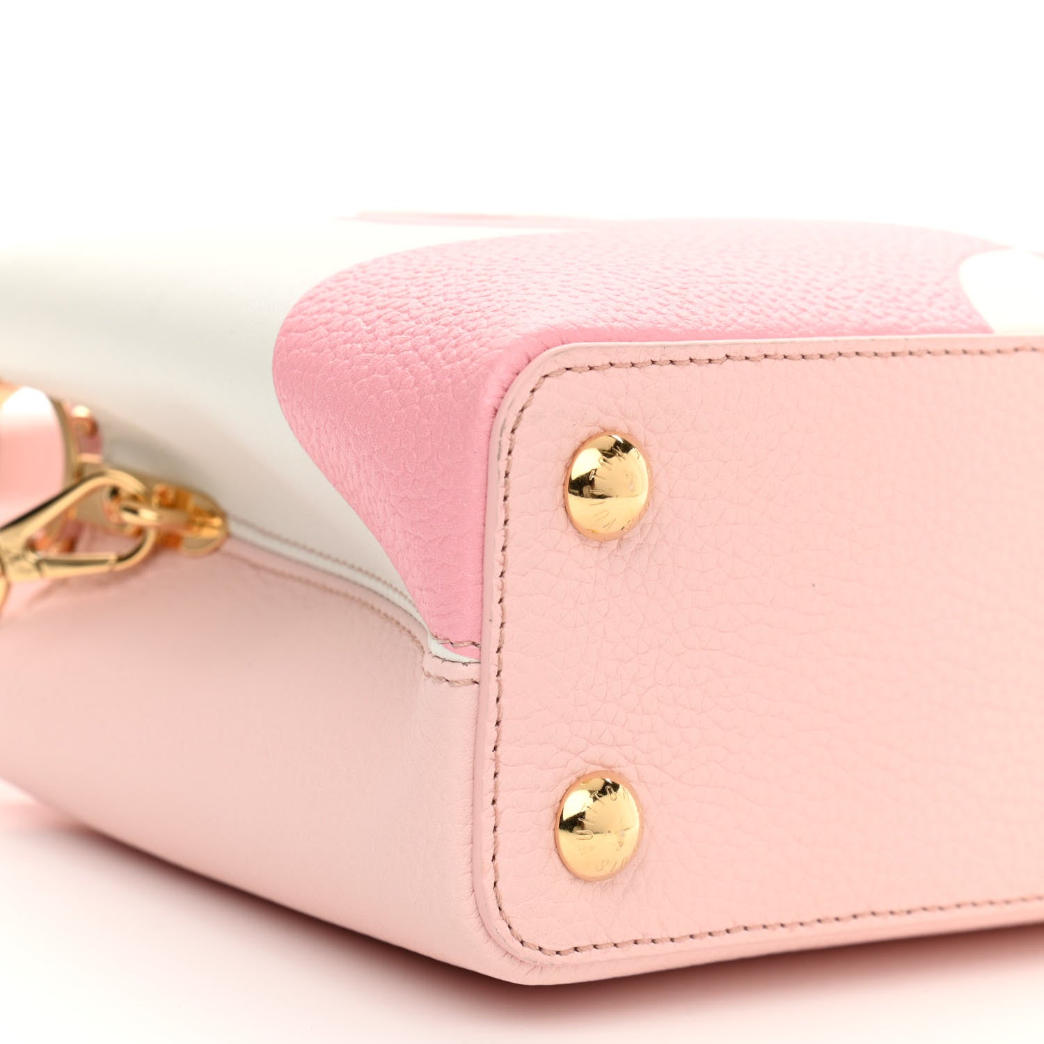 Louis Vuitton Taurillon Monogram Flower Capucines BB Pink Creme 8 of 9