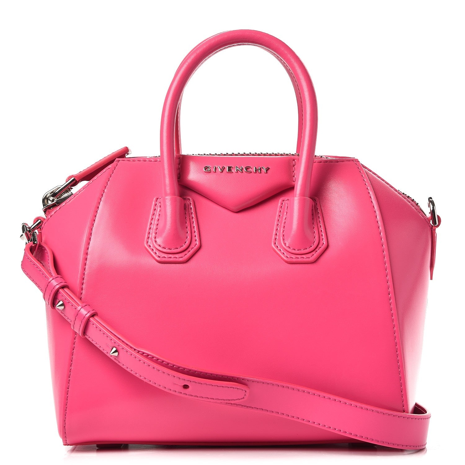Givenchy Shiny Lord Calfskin Mini Antigona Shocking Pink 1 of 8