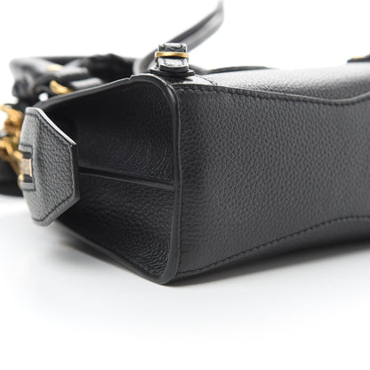 Balenciaga Grained Calfskin Neo Classic Gold Hardware Nano City Crossbody Black 9 of 11
