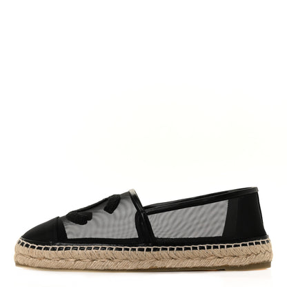 Chanel Mesh Grosgrain CC Espadrilles 41 Black 1 of 9