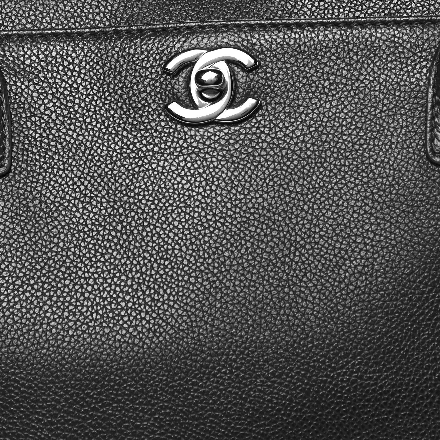 Chanel Calfskin Cerf Executive Shopper Tote Anthracite 8 of 13