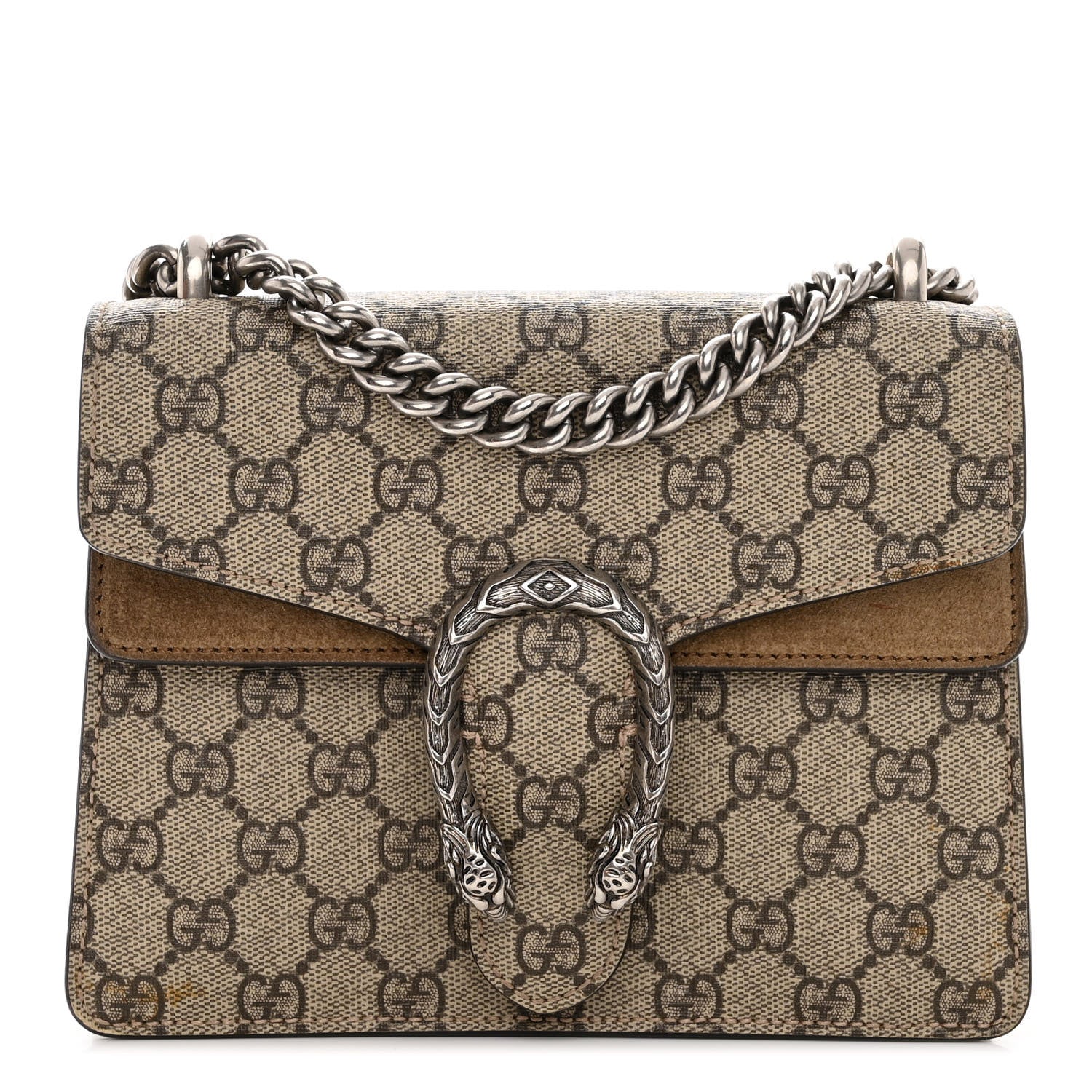 Gucci GG Supreme Monogram Mini Dionysus Shoulder Bag Taupe 1 of 11