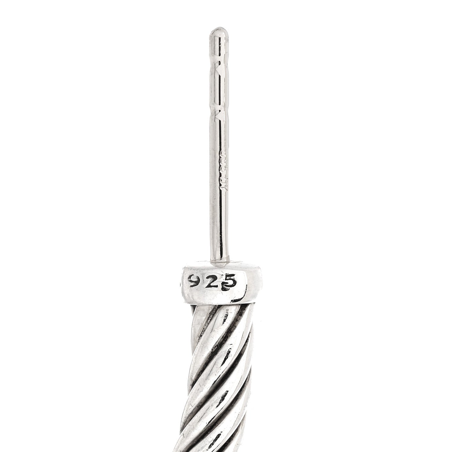 David Yurman Sterling Silver Large Cable Classics Hoop Earrings 4 of 4