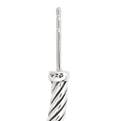 David Yurman Sterling Silver Large Cable Classics Hoop Earrings 4 of 4