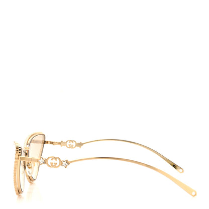 Gucci Crystals Cat Eye Sunglasses GG1569S Gold 3 of 8