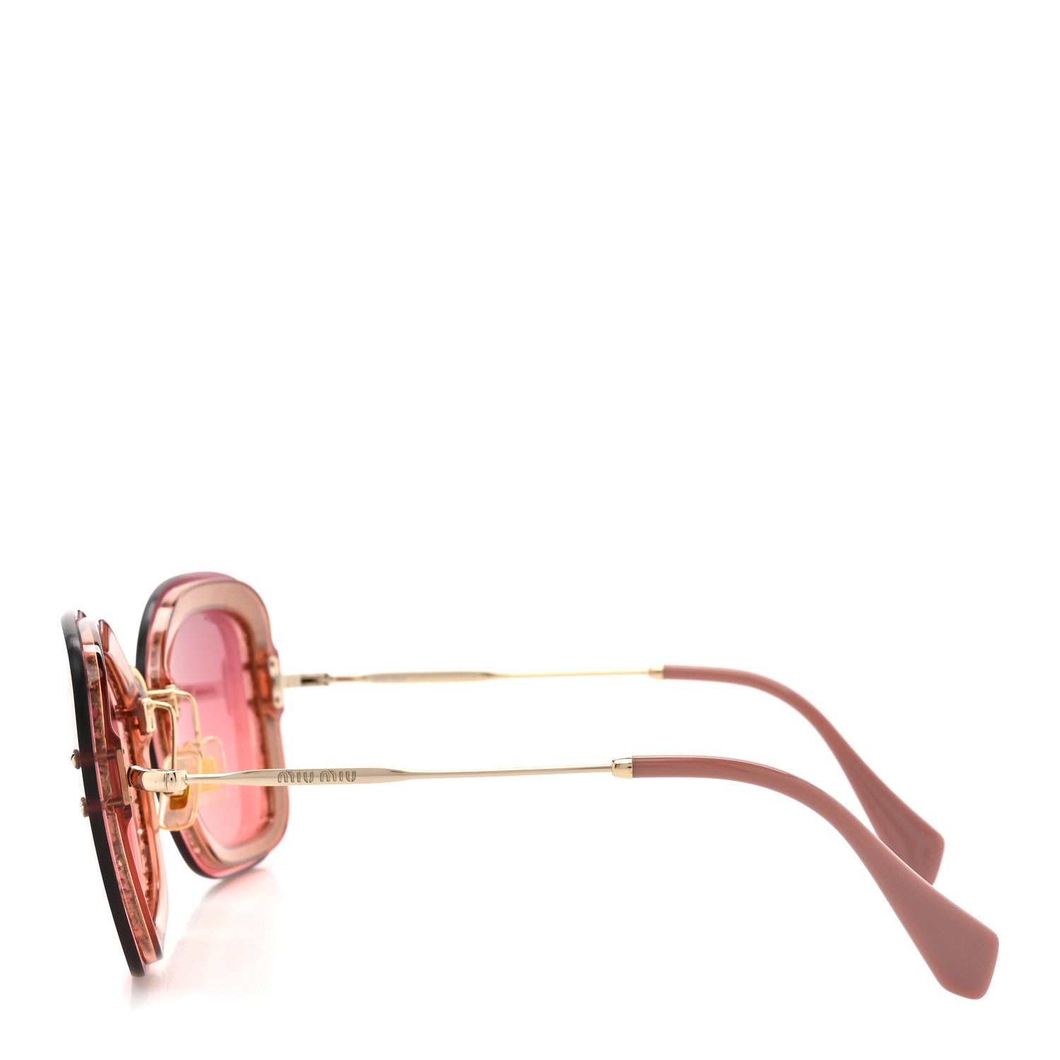 Miu Miu Acetate Glitter Cat Eye Sunglasses SMU02T Pink 3 of 7