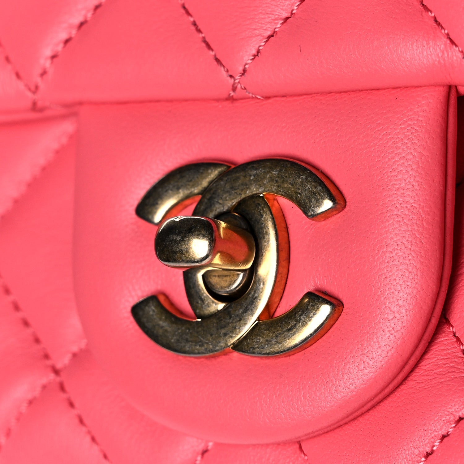 Chanel Lambskin Quilted Mini Rectangular Pearl Crush Flap Pink 15 of 19