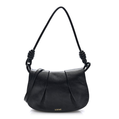 Loewe Shiny Nappa Calfskin Paseo Satchel Black 1 of 9