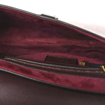 Christian Dior Grained Calfskin Saddle Bag Burgundy 5 of 10