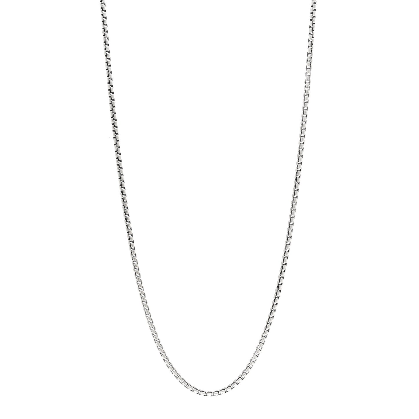 Sterling Silver 2.7mm Small Box Chain Necklace 20"