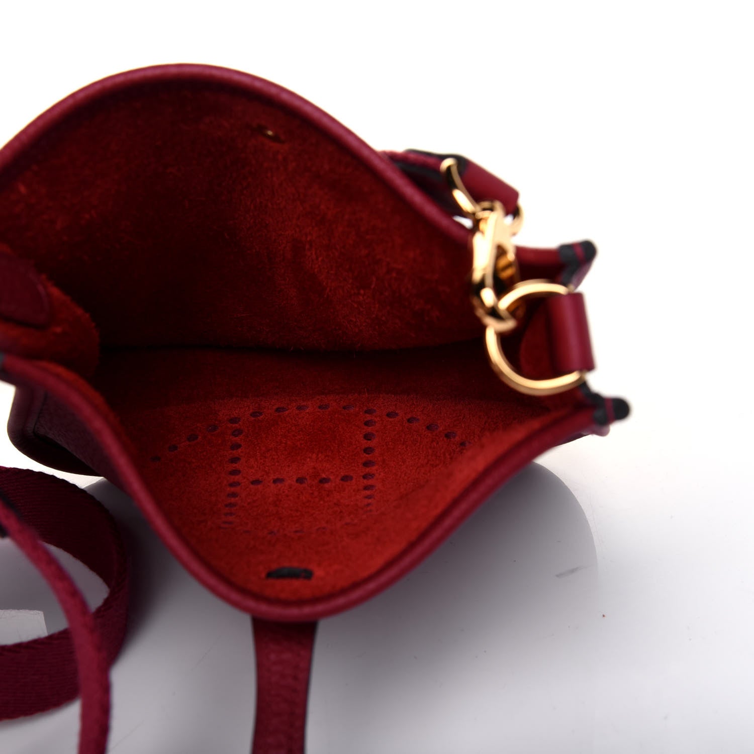 Hermes Taurillon Clemence Evelyne TPM Rouge Grenat 5 of 9