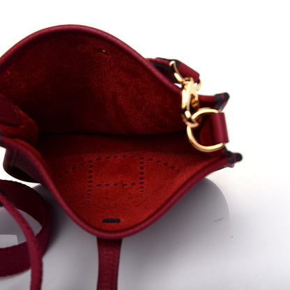 Hermes Taurillon Clemence Evelyne TPM Rouge Grenat 5 of 9