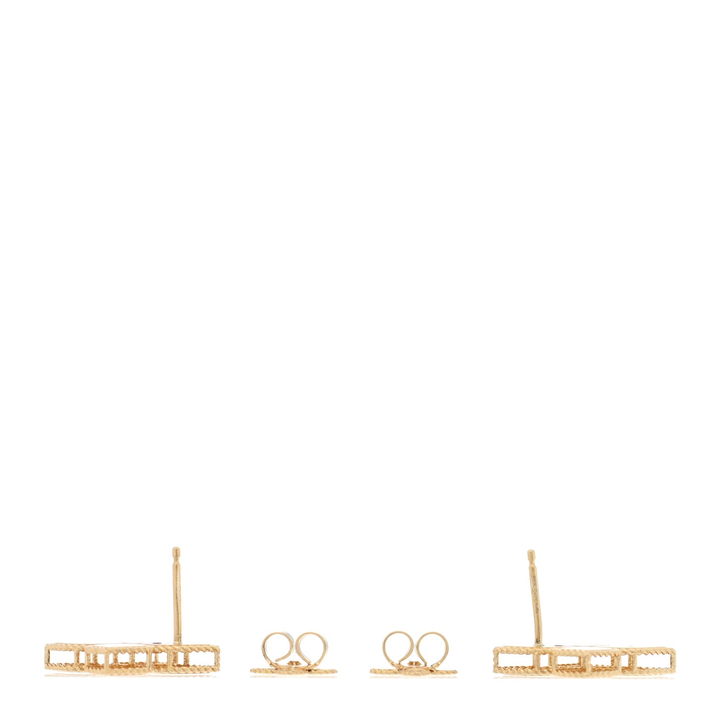 18K Yellow Gold Princess Flower Earrings
