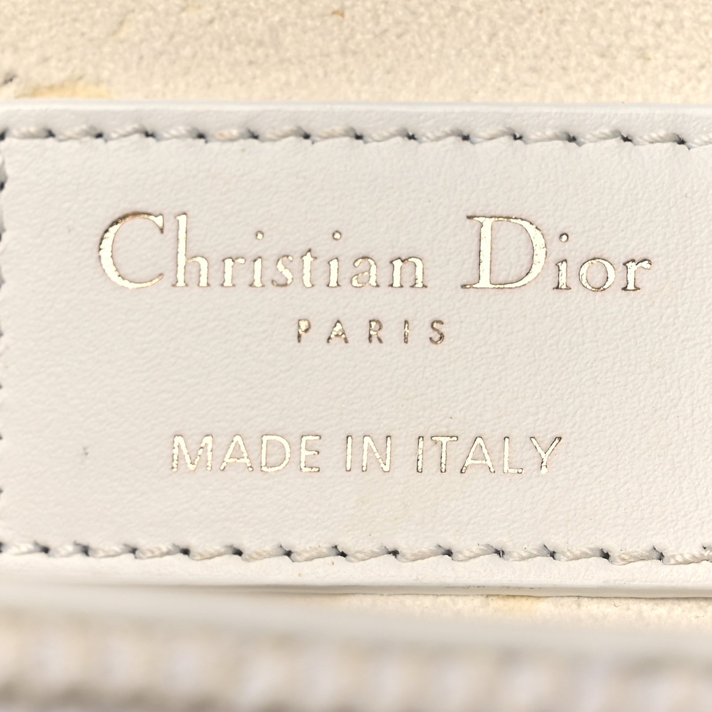 Macrocannage Technical Fabric Medium Lady Dior White