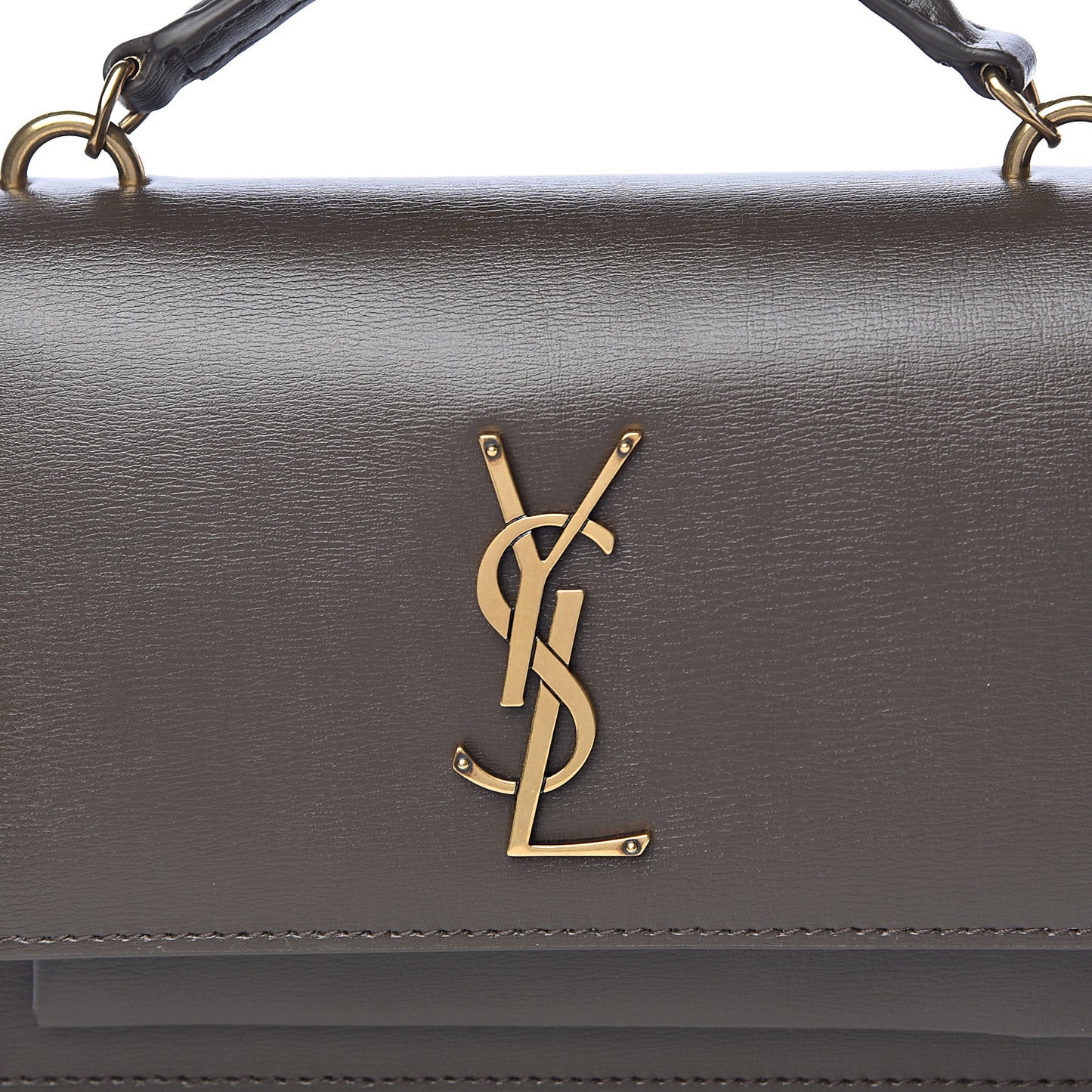 Calfskin Monogram Sunset Chain Wallet Kaki Fonce
