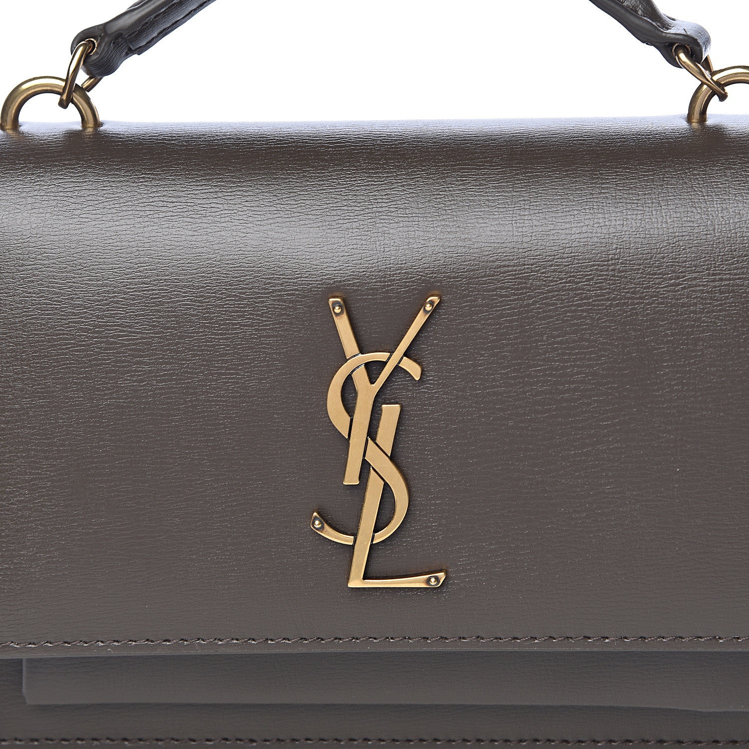 Saint Laurent Calfskin Monogram Sunset Chain Wallet Kaki Fonce 10 of 10